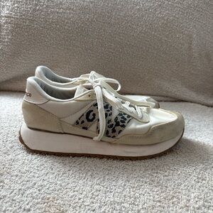 Women's Cream and Tan Sneakers